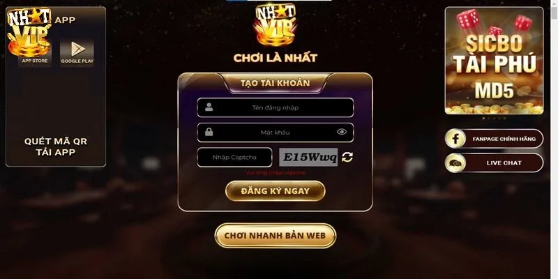Các bước đăng ký tài khoản Nhatvip